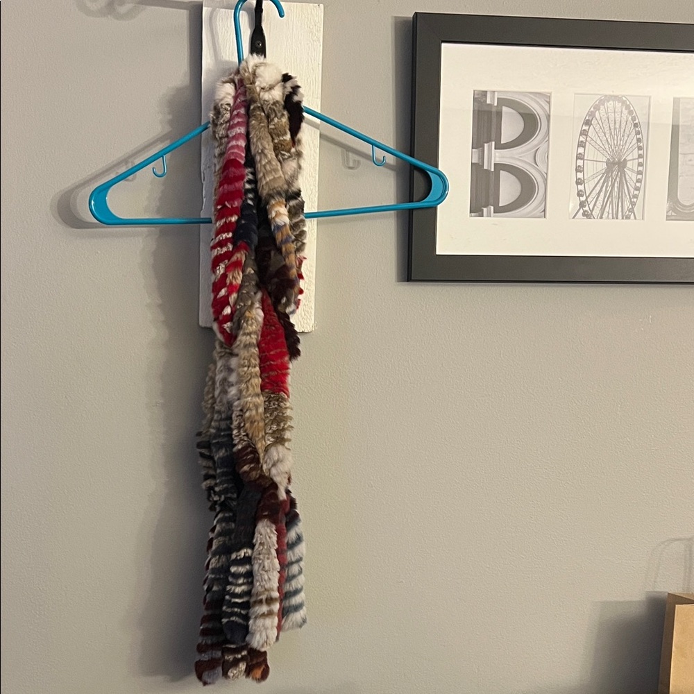 Multicolor luxury Fur Scarf